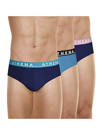 Lot de 3 slips homme Easy Color Athena