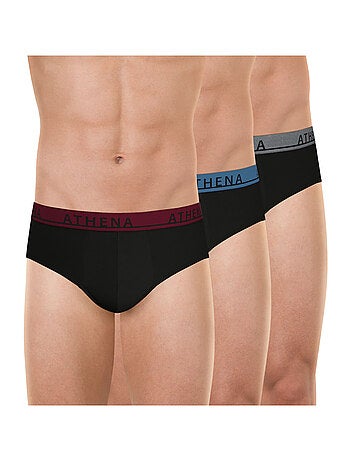 Lot de 3 slips homme Easy Color Athena