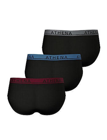 Lot de 3 slips homme Easy Color Athena