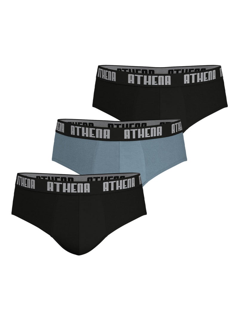 Lot de 3 slips homme Ecopack Athena Gris - Kiabi