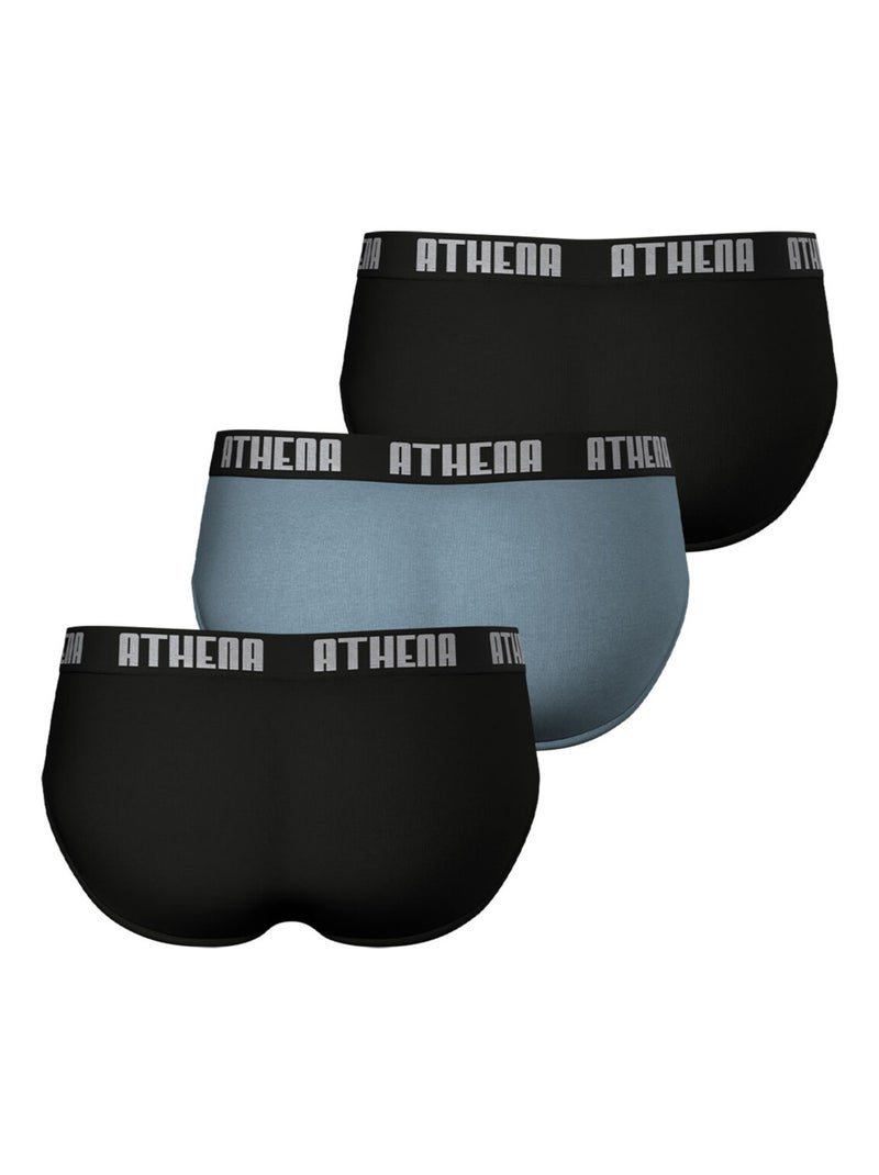 Lot de 3 slips homme Ecopack Athena Gris - Kiabi