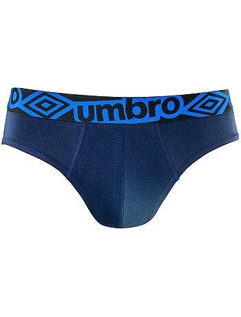 Lot de 3 slips homme en coton ceinture bleue Diamon Umbro