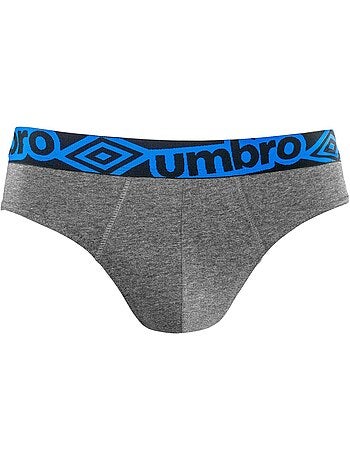 Lot de 3 slips homme en coton ceinture bleue Diamon Umbro