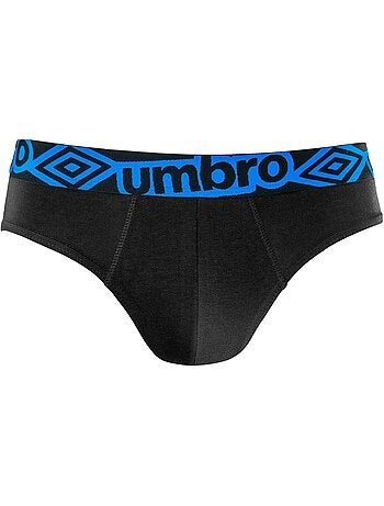 Lot de 3 slips homme en coton ceinture bleue Diamon Umbro