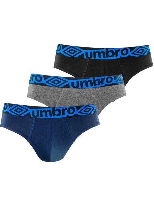Lot de 3 slips homme en coton ceinture bleue Diamon Umbro - Kiabi