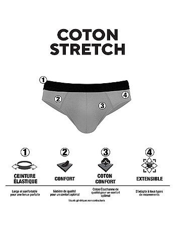 Lot de 3 slips homme en coton Claudio Pierre Cardin
