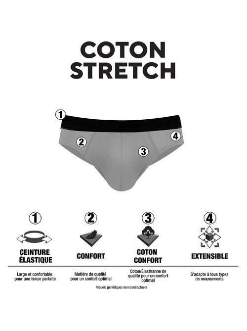 Lot de 3 slips homme en coton Claudio Pierre Cardin - Kiabi