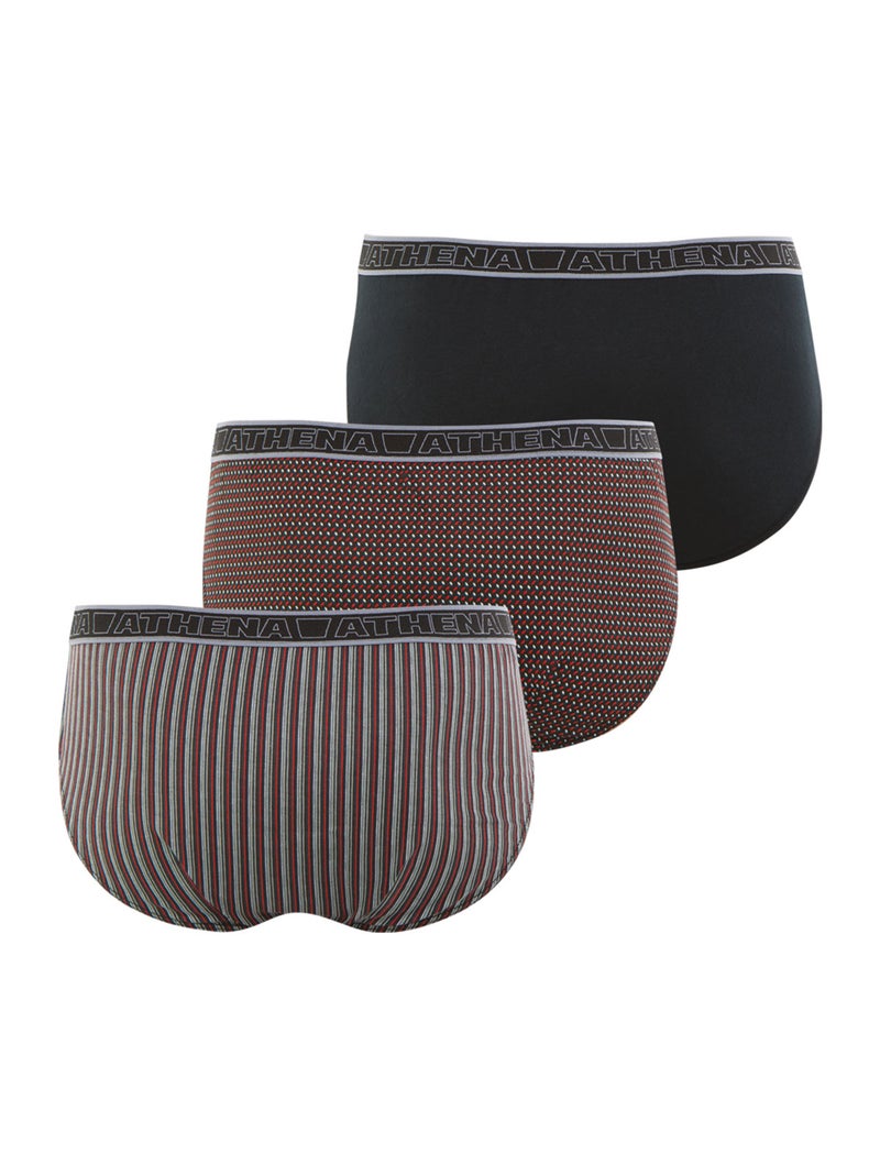 Lot de 3 slips homme Tonic Athena Rouge - Kiabi