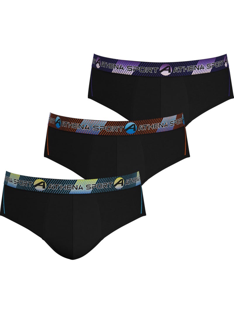 Lot de 3 slips homme Training Dry Athena Noir - Kiabi