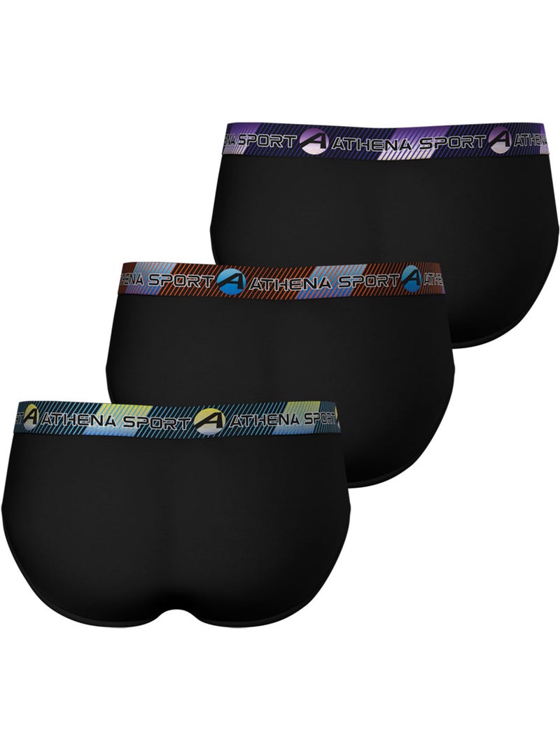 Lot de 3 slips homme Training Dry Athena Noir - Kiabi