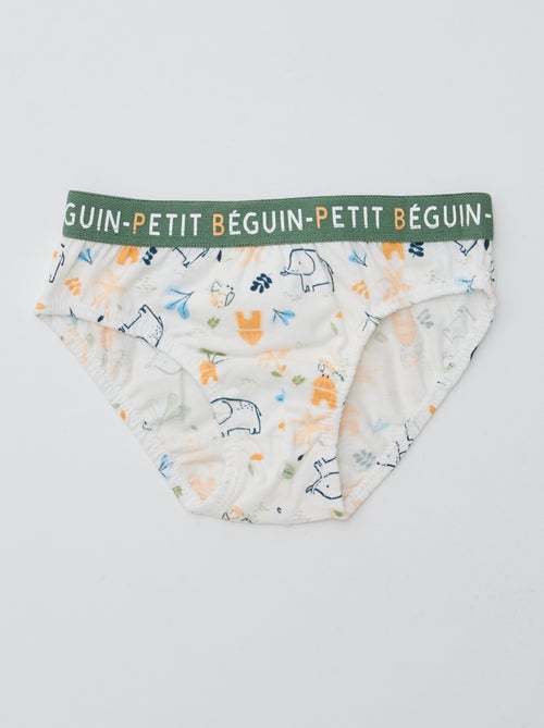 Lot de 3 slips imprimé 'Petit Béguin' - Kiabi