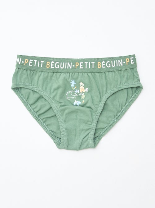 Lot de 3 slips imprimé 'Petit Béguin' - Kiabi