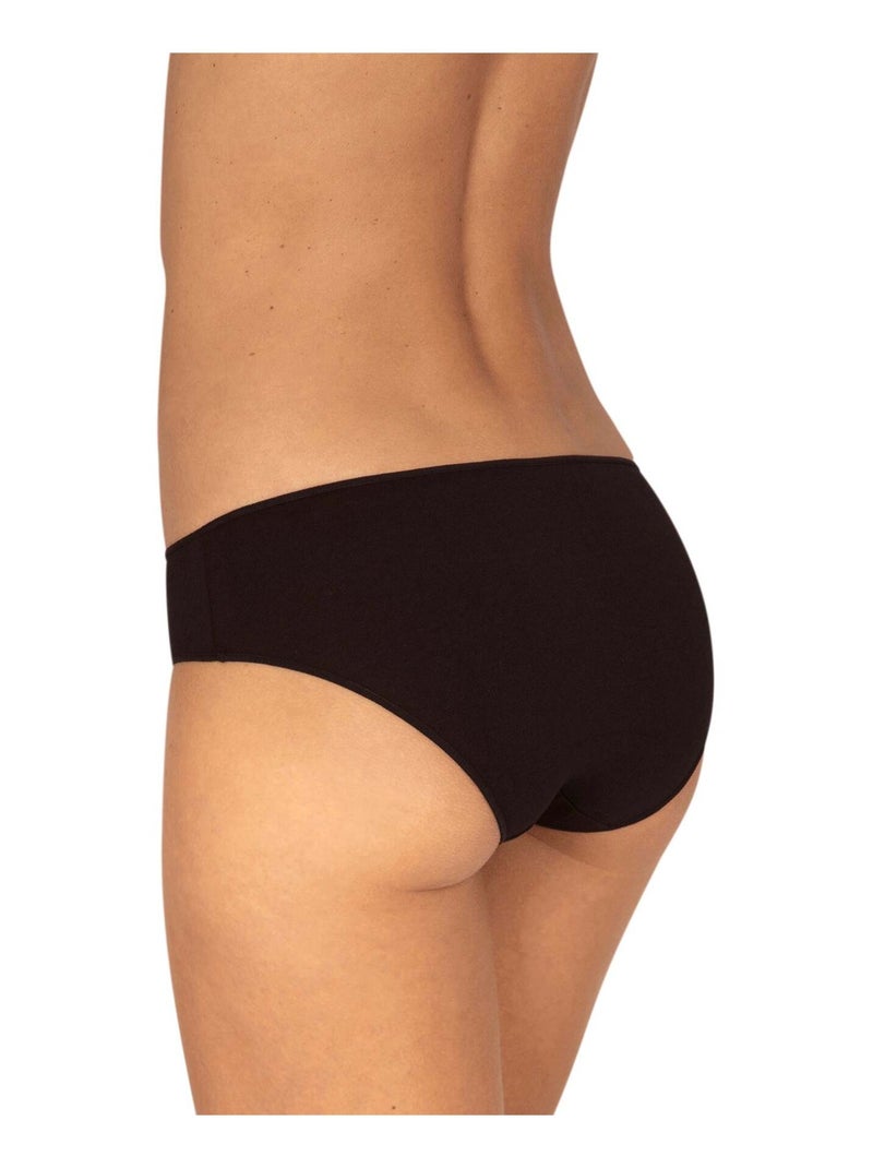 Lot de 3 slips INTIMEMENT BIO Noir Multicolore Blanc - Kiabi