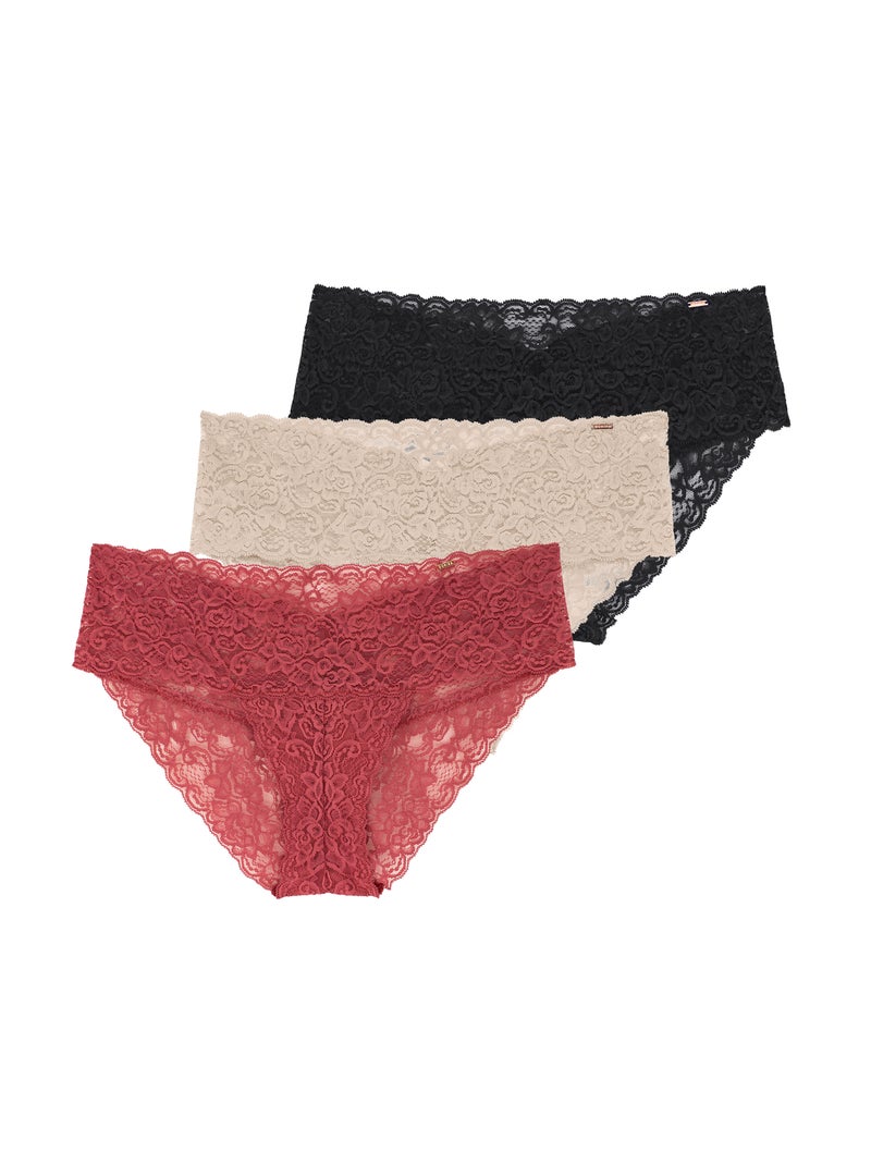 Lot de 3 slips lana Dorina Noir - Kiabi