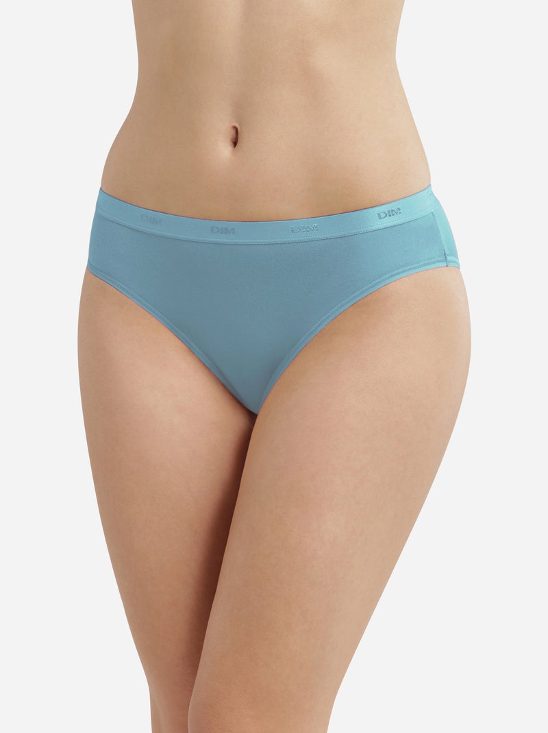 Lot de 3 Slips Les Pockets Coton Bleu azur - Kiabi