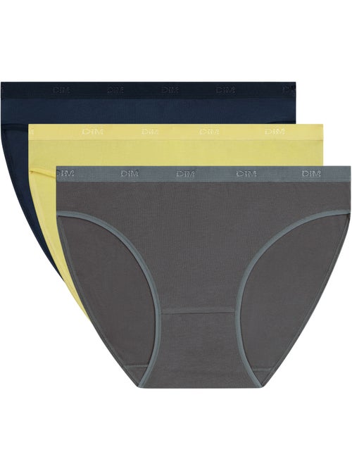 Lot de 3 Slips Les Pockets Coton - Kiabi Lot de 3 Slips Les Pockets Coton - Kiabi
