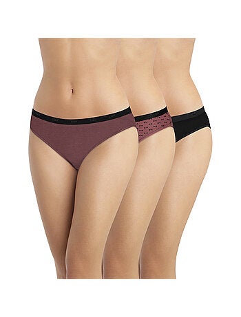 Lot de 3 Slips Coton Les Pockets Coton