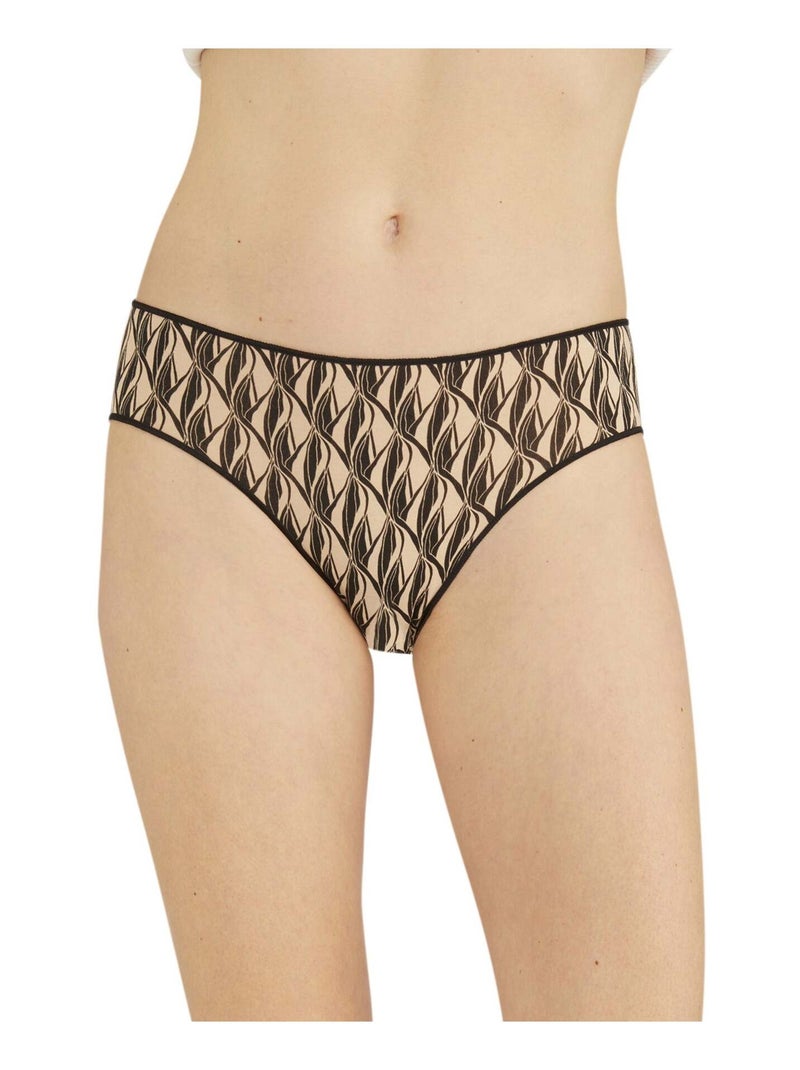 Lot de 3 slips LES TRIOS Beige/Noir - Kiabi