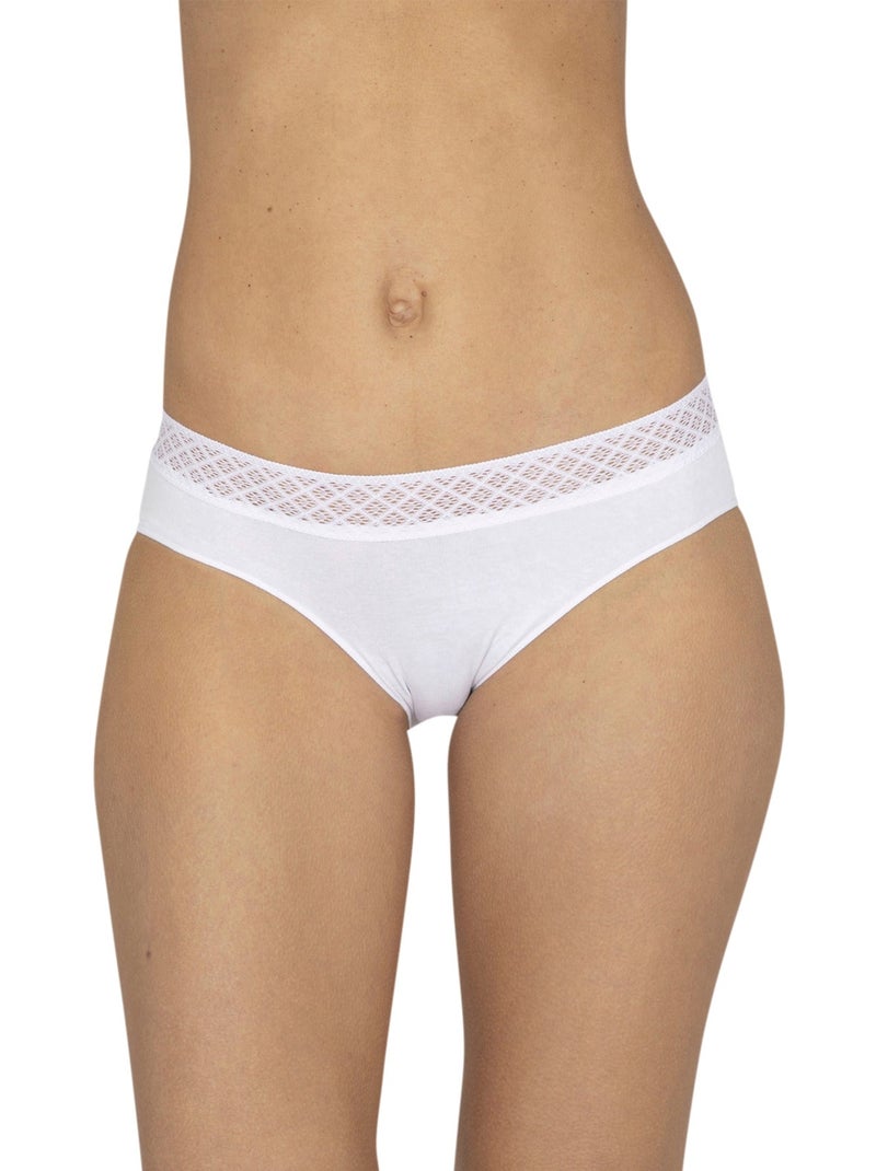 Lot de 3 slips LES TRIOS Bleu Rose Blanc - Kiabi