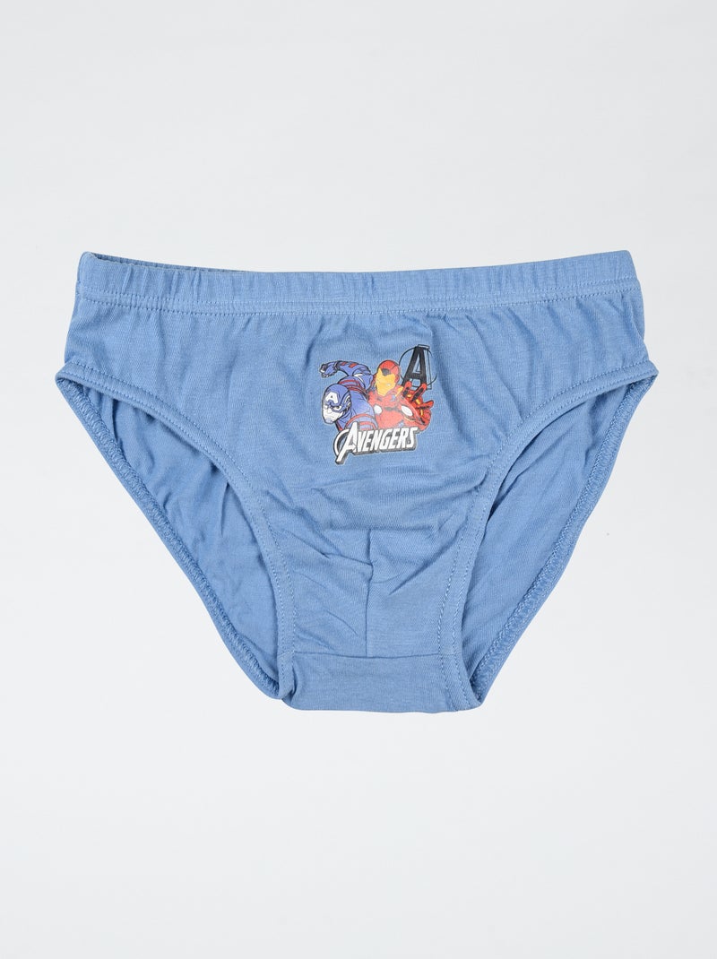 Lot de 3 slips 'Marvel 'Avengers' en coton Bleu - Kiabi