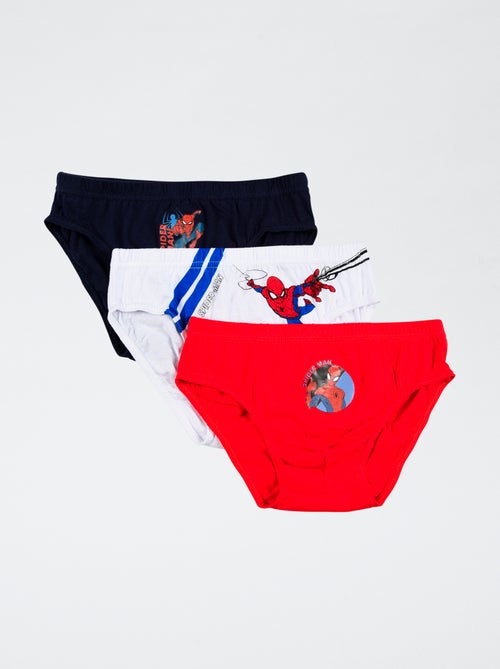 Lot de 3 slips 'Marvel' Spiderman' en coton - Kiabi
