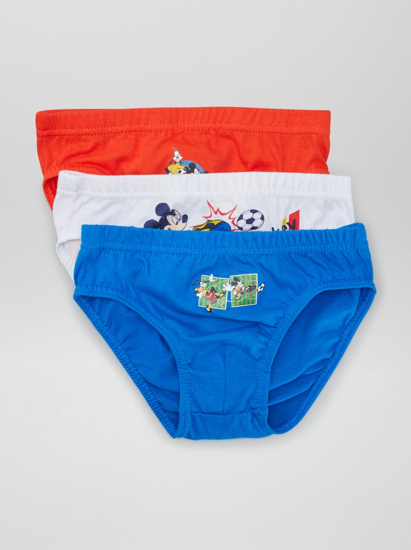 Lot de 3 slips 'Mickey Mouse' Bleu - Kiabi