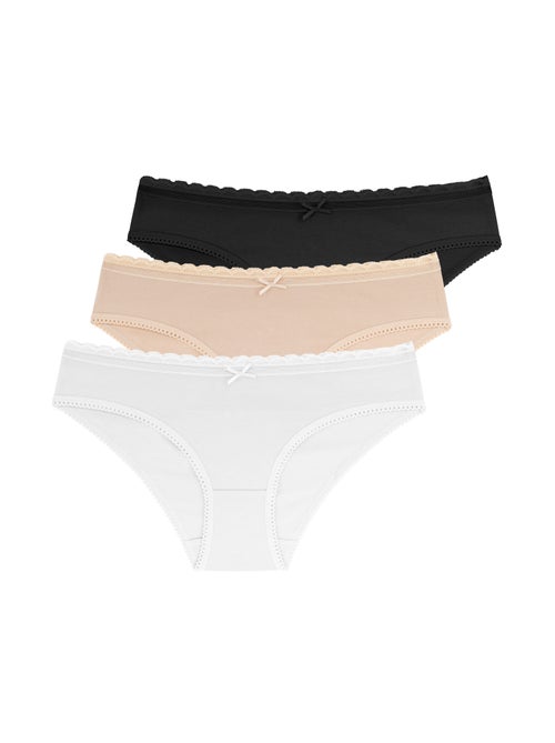 Lot de 3 slips naomi Dorina - Kiabi Lot de 3 slips naomi Dorina - Kiabi