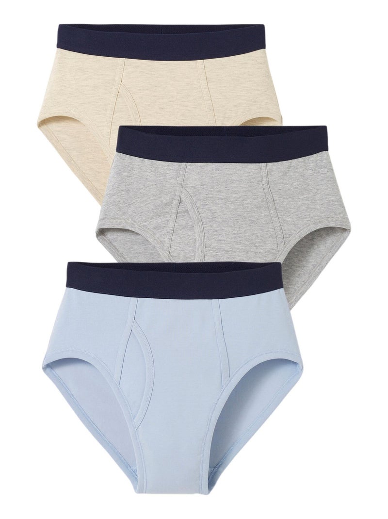 Lot de 3 slips ouverts assortis - Damart Gris Bleu - Kiabi