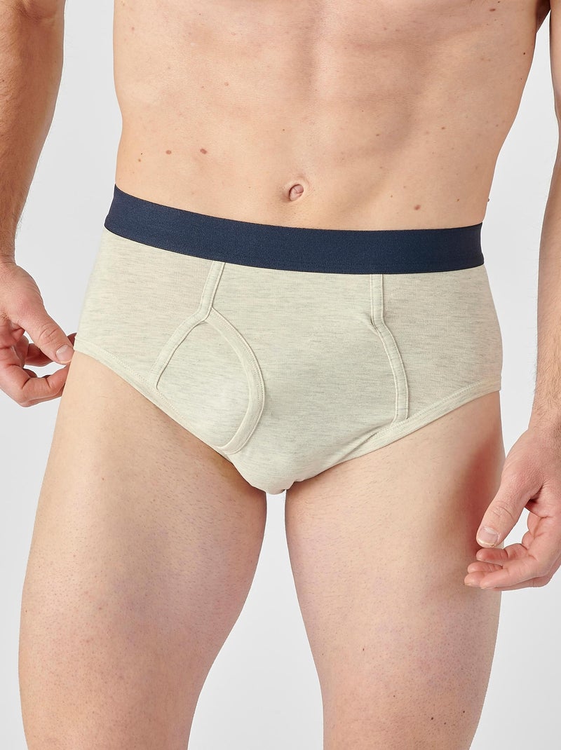 Lot de 3 slips ouverts assortis - Damart Gris Bleu - Kiabi