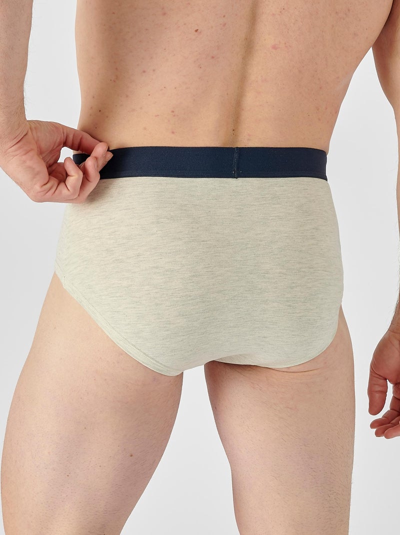 Lot de 3 slips ouverts assortis - Damart Gris Bleu - Kiabi