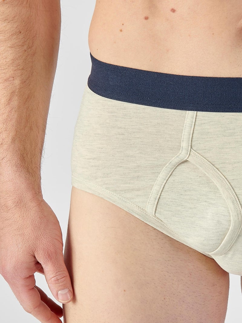 Lot de 3 slips ouverts assortis - Damart Gris Bleu - Kiabi