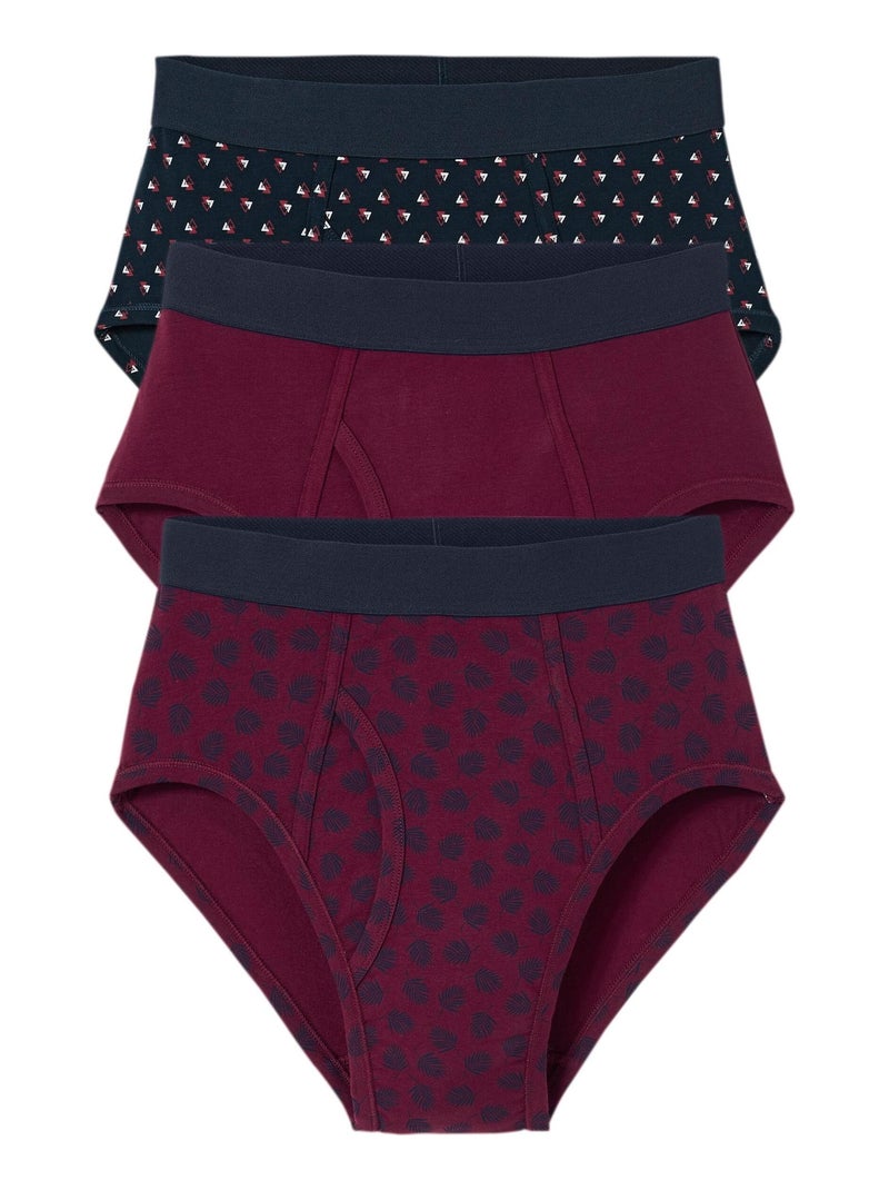 Lot de 3 slips ouverts assortis - Damart Rouge - Kiabi