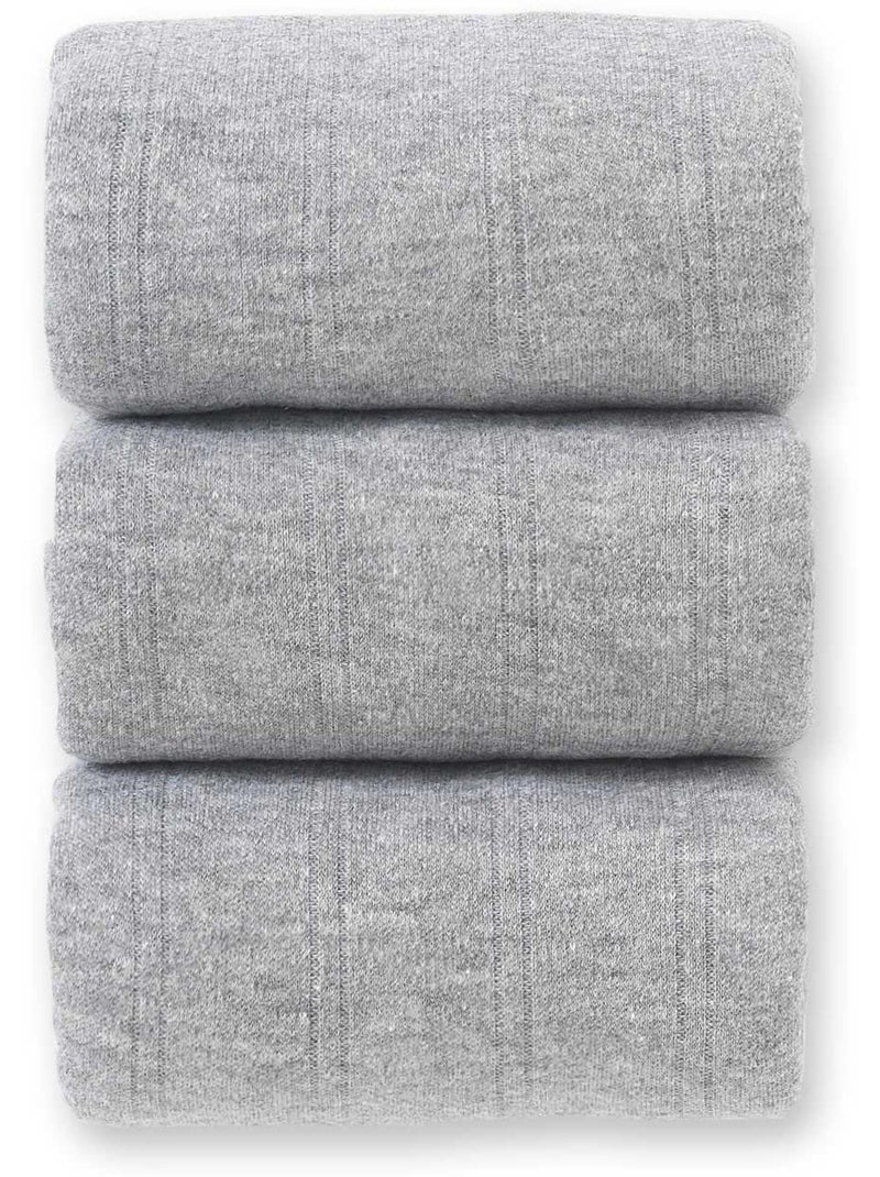 Lot de 3 slips ouverts côtes plates - DAXON Gris chiné - Kiabi