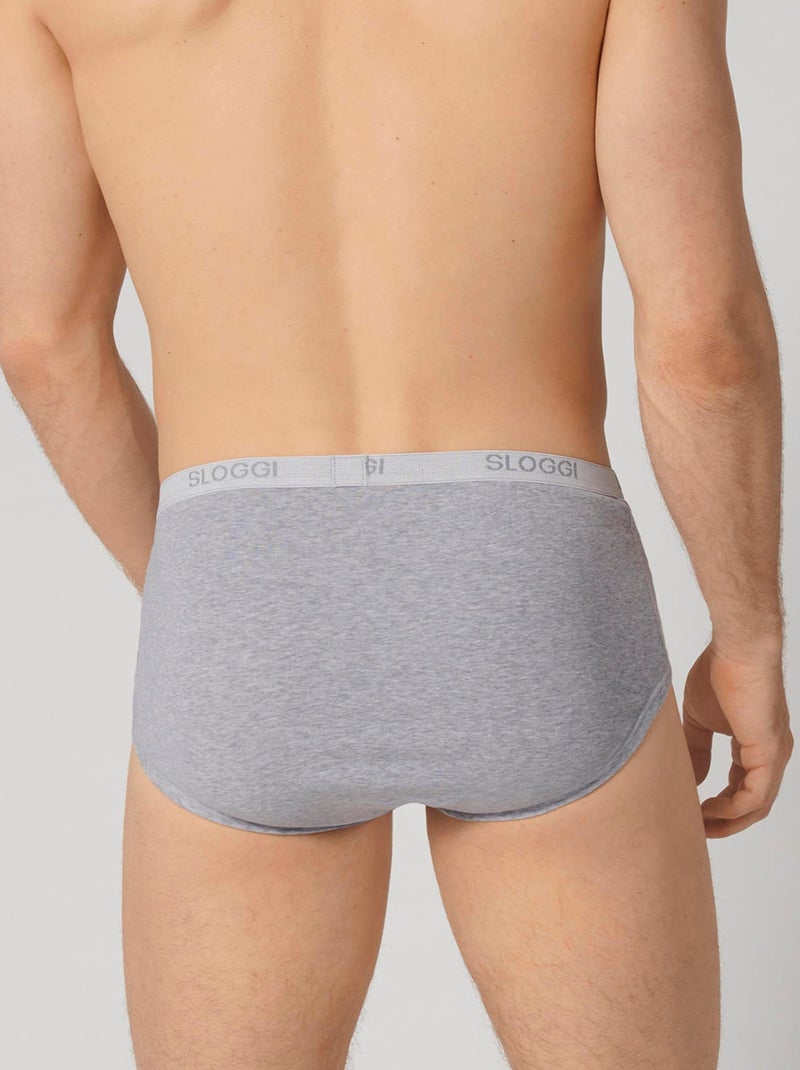 Lot de 3 slips ouverts maxi Sloggi® men  - Damart Gris - Kiabi