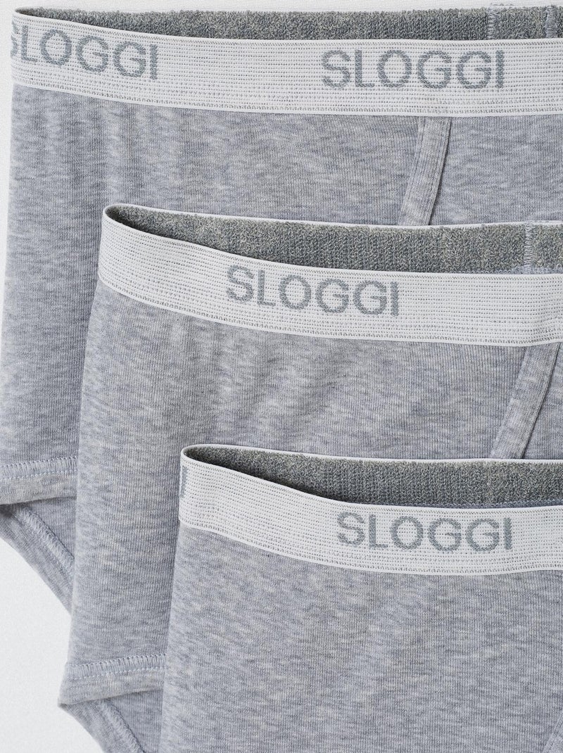 Lot de 3 slips ouverts maxi Sloggi® men  - Damart Gris - Kiabi