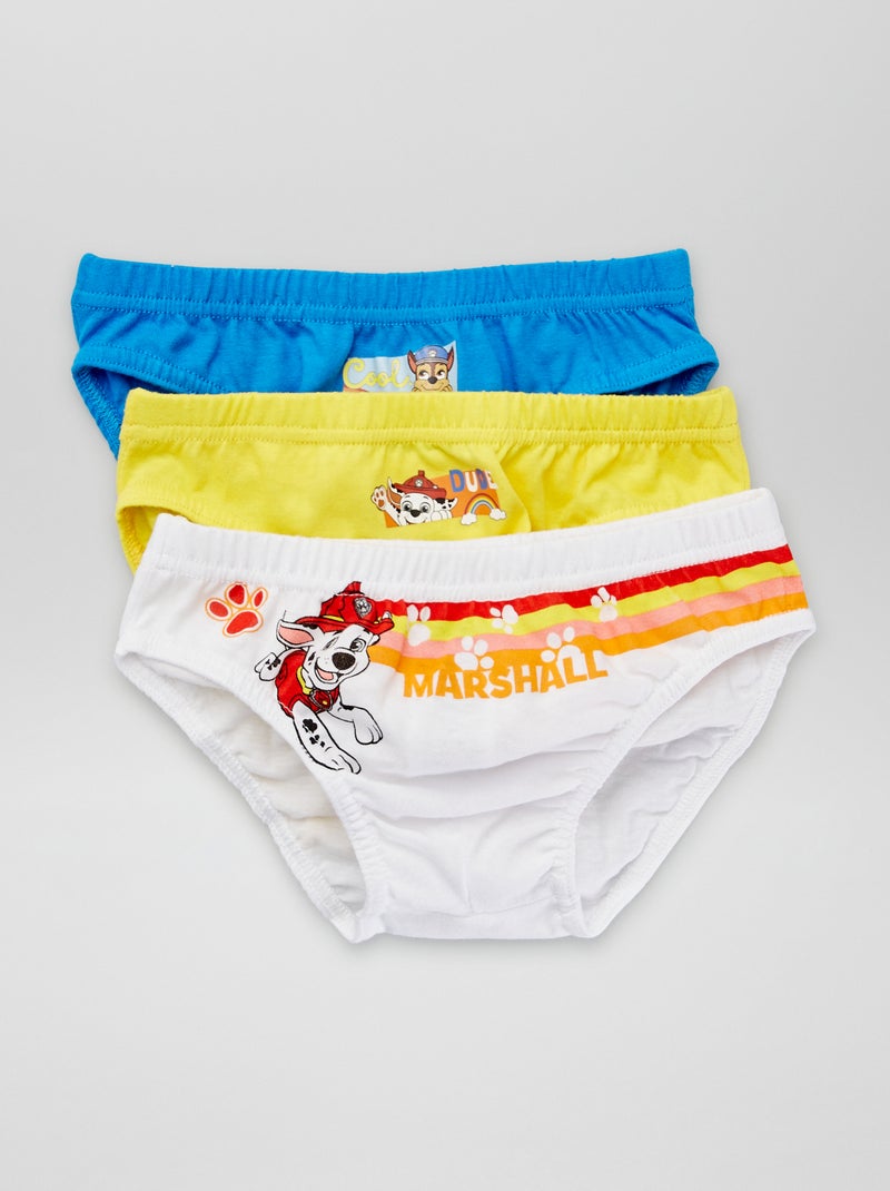 Lot de 3 slips ' Pat'Patrouille' Bleu/jaune/blanc - Kiabi