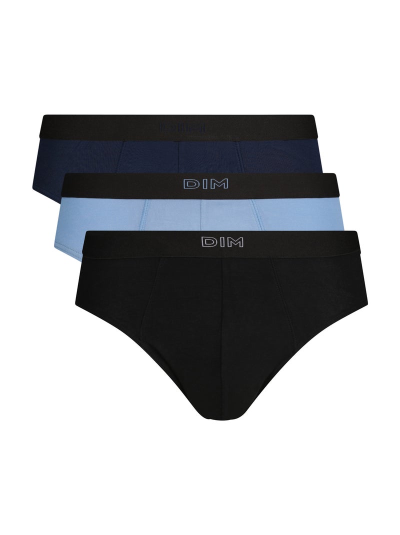 Lot de 3 slips Pur Confort Bleu nuit - Kiabi