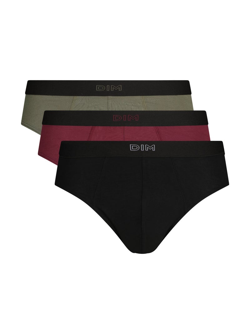 Lot de 3 slips Pur Confort Noir - Kiabi