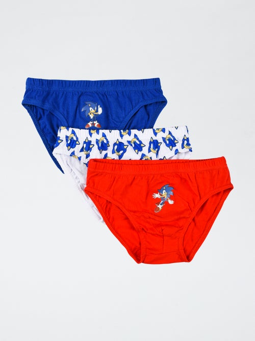 Lot de 3 slips 'Sonic' en coton - Kiabi