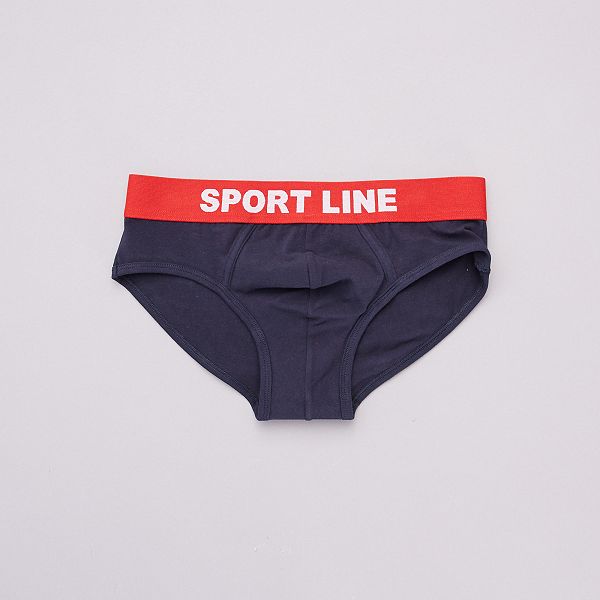 Lot de 3 slips style sport Homme bleu marine Kiabi 5,00€
