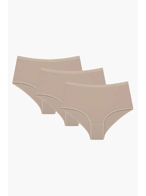 Lot de 3 slips taille haute penti - Kiabi
