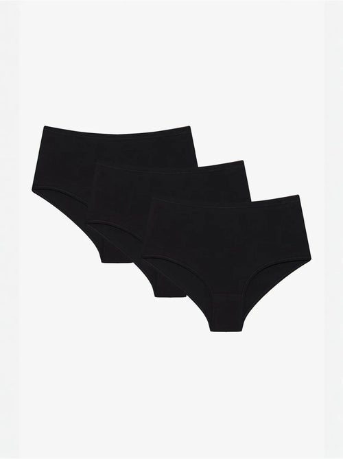 Lot de 3 slips taille haute penti - Kiabi