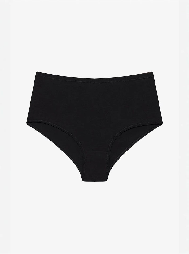 Lot de 3 slips taille haute penti Noir - Kiabi