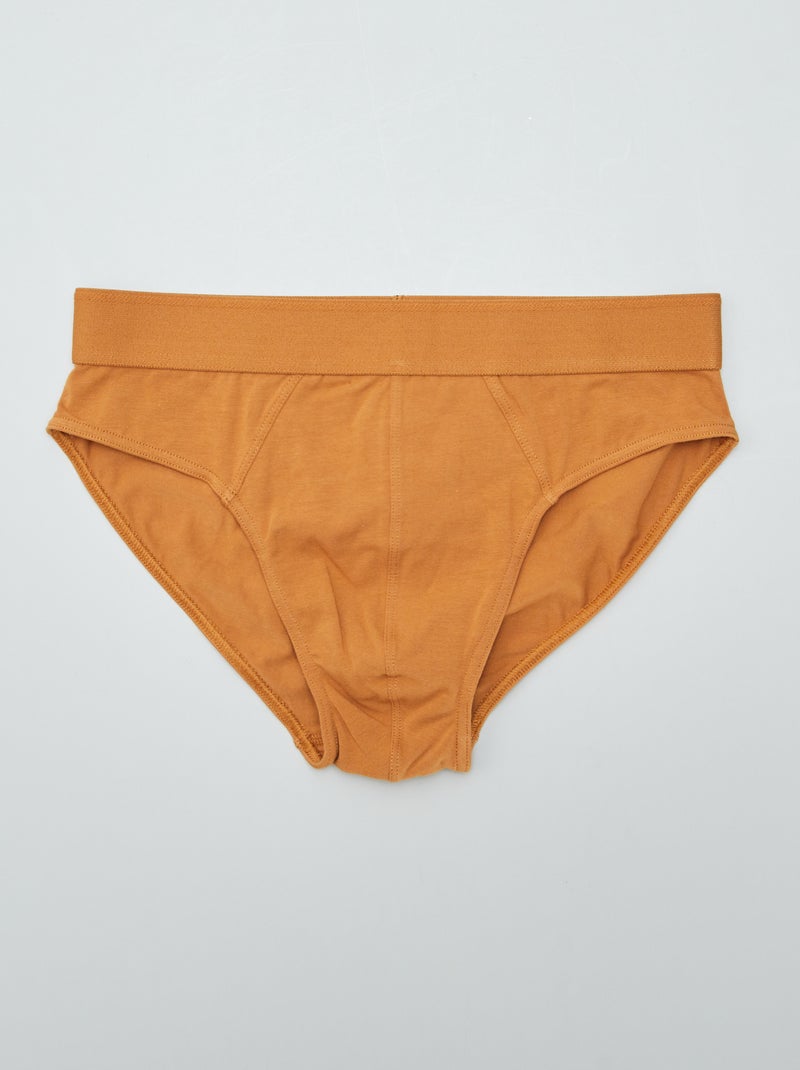 Lot de 3 slips unis Bleu marine/ marron - Kiabi