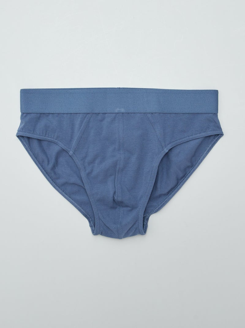 Lot de 3 slips unis Bleu marine/ marron - Kiabi