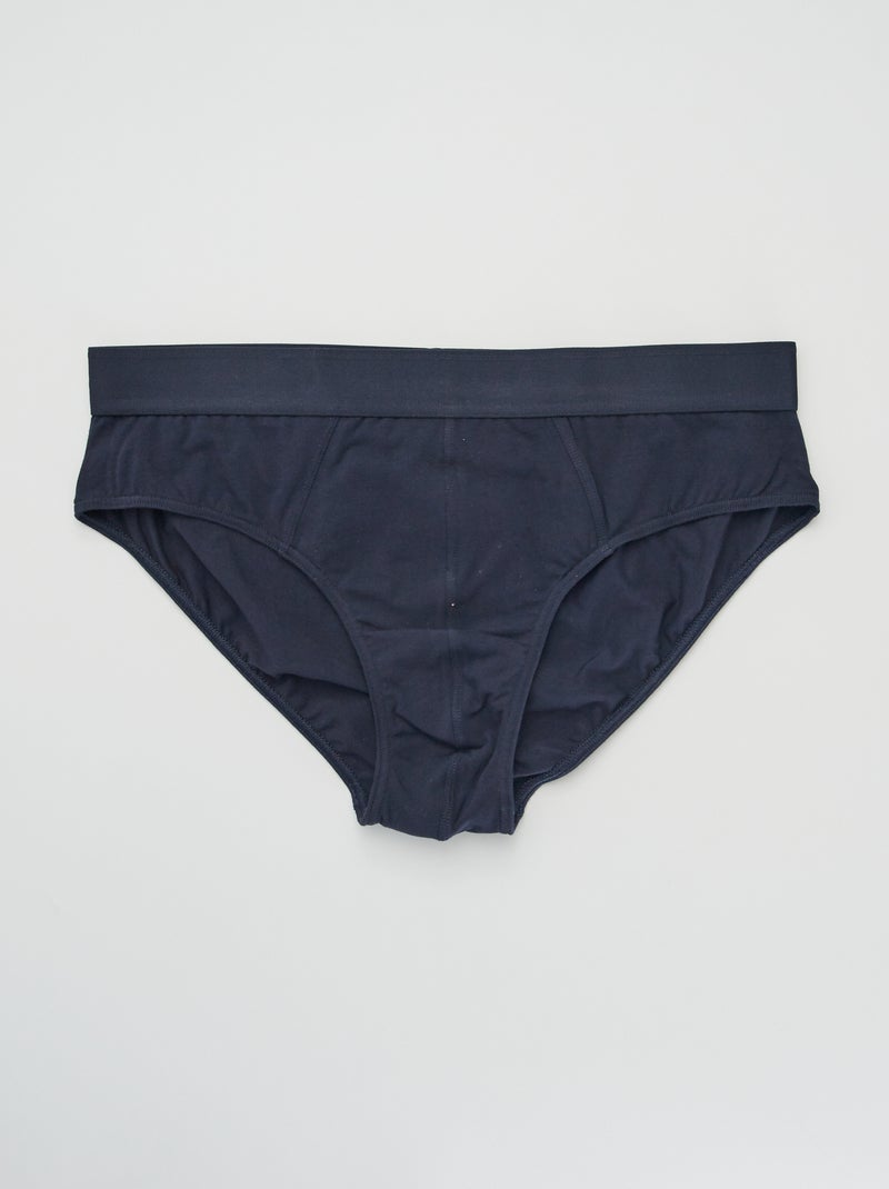 Lot de 3 slips unis Marine - Kiabi