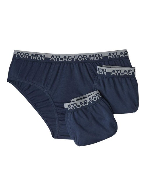 Lot de 3 Slips Unis Top Confort  - ATLAS FOR MEN - Kiabi