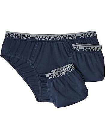 Lot de 3 slips unis top confort - atlas for men