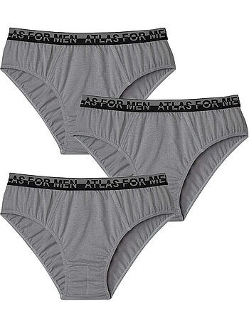 Lot de 3 slips unis top confort : - atlas for men