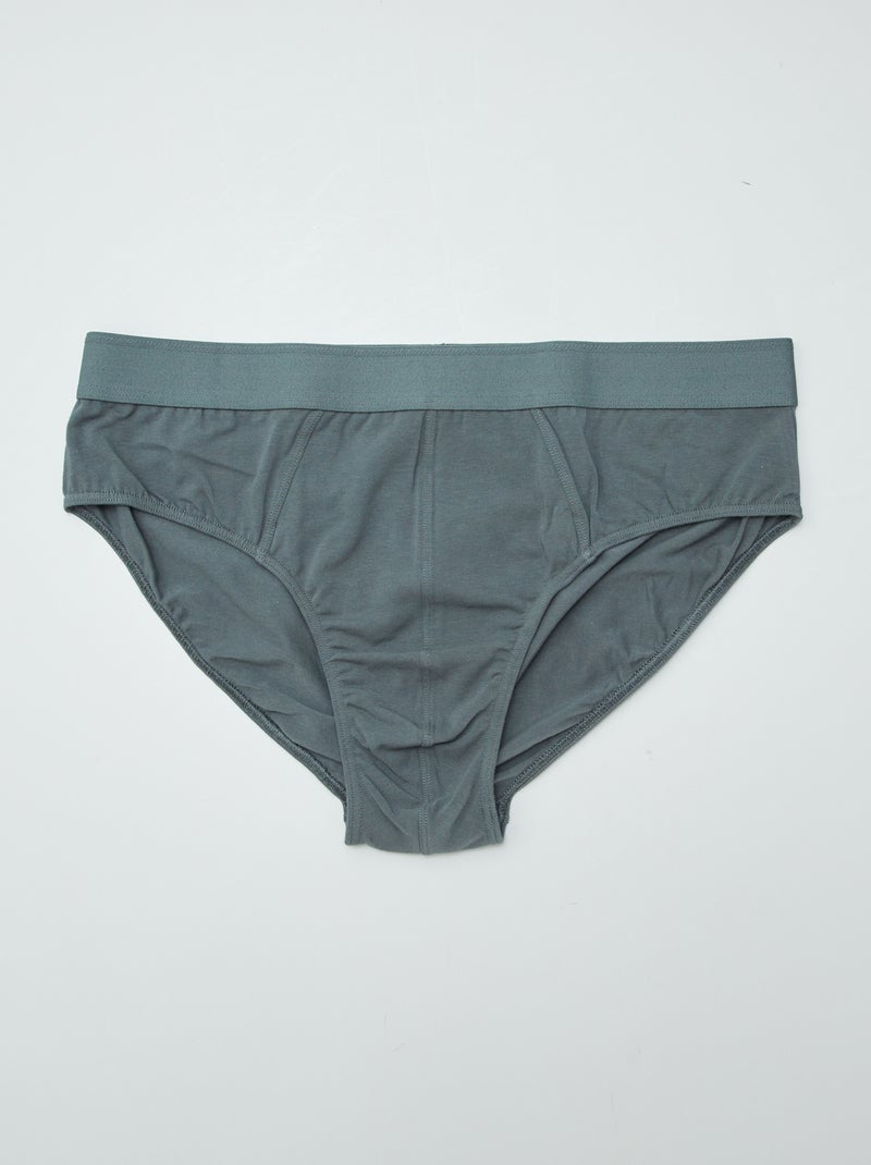 Lot de 3 slips unis Vert - Kiabi